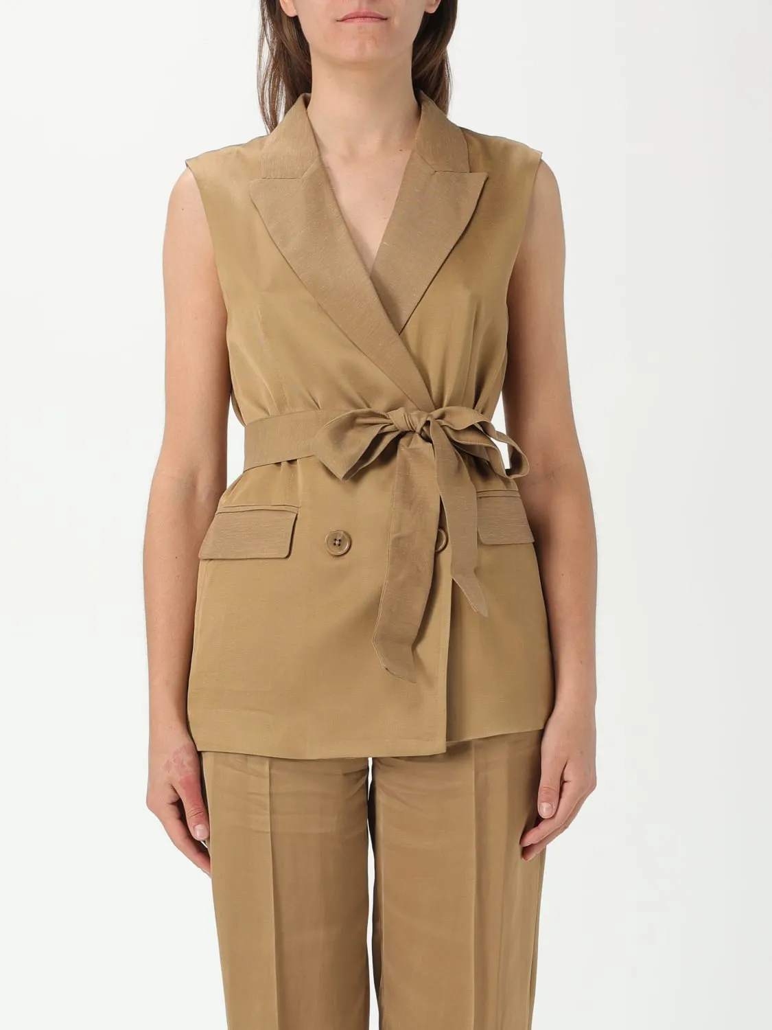 Gilet doppiopetto Twinset in misto viscosa