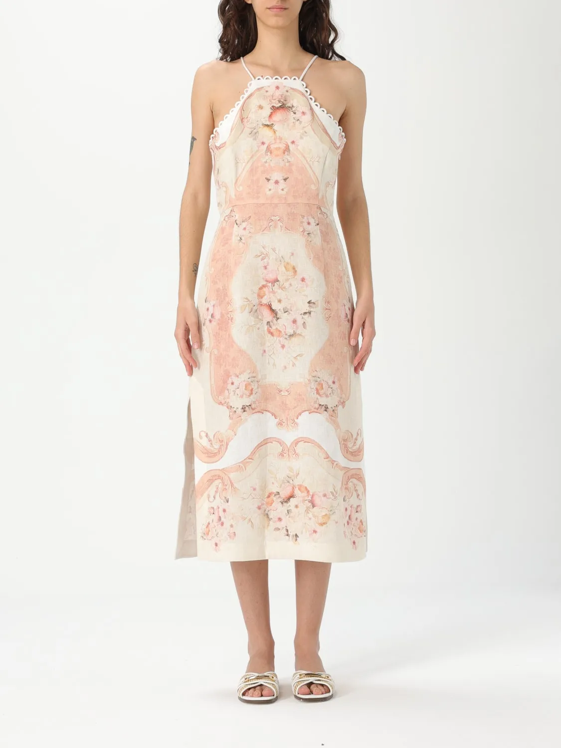 Abito di lino stampato Twinset