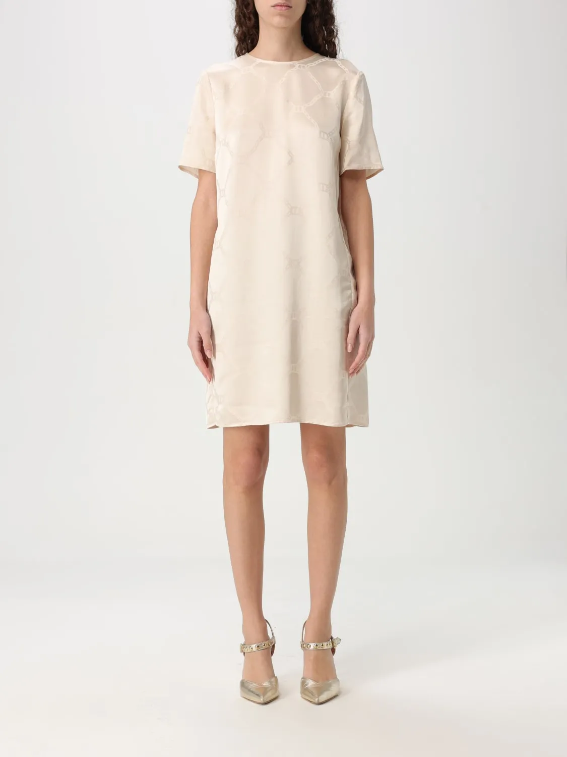 Abito Twinset in misto viscosa con stampa monogram