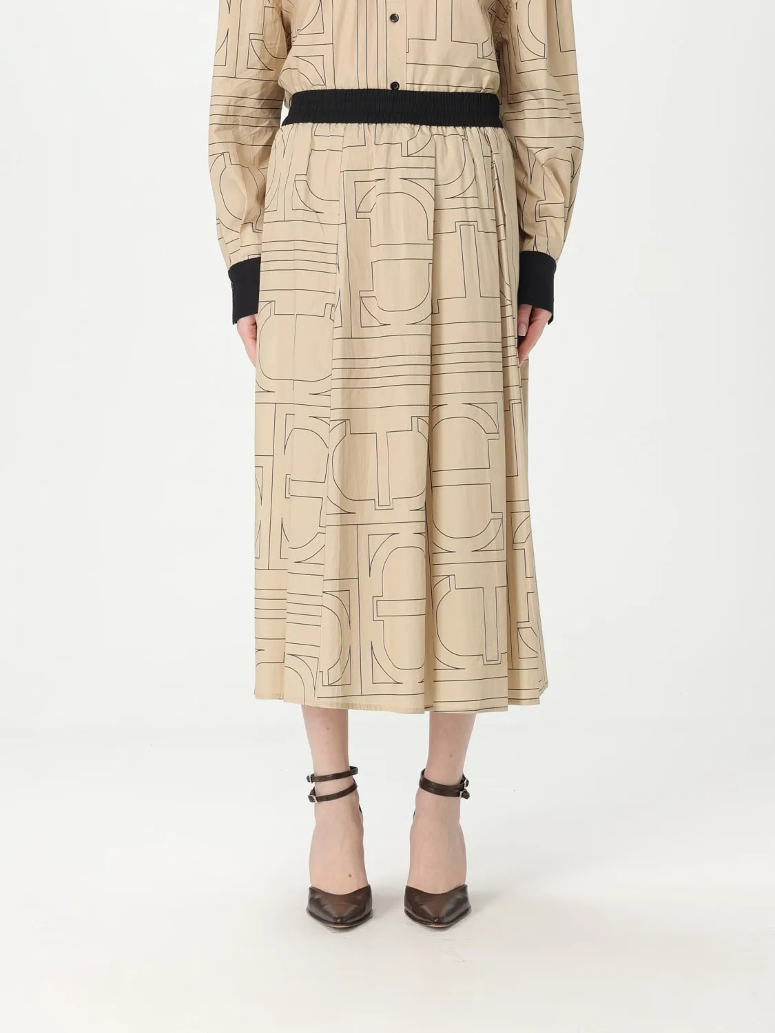 Gonna Twinset in cotone stampato