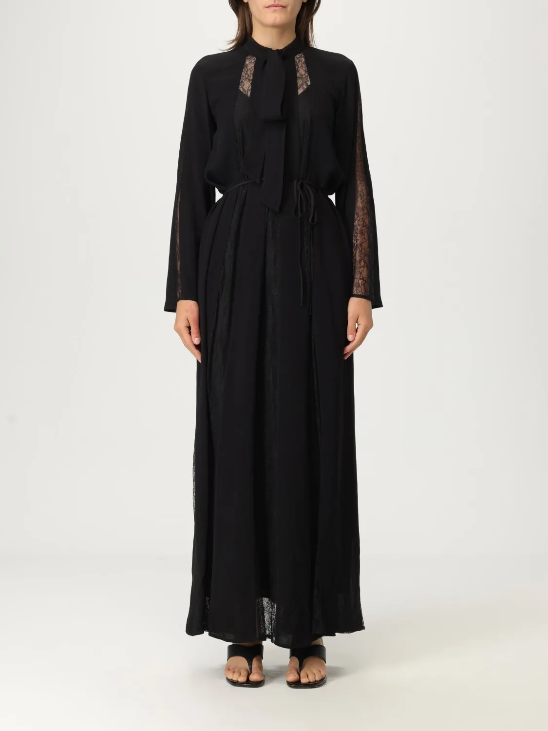 Abito Twinset in misto viscosa con inserti