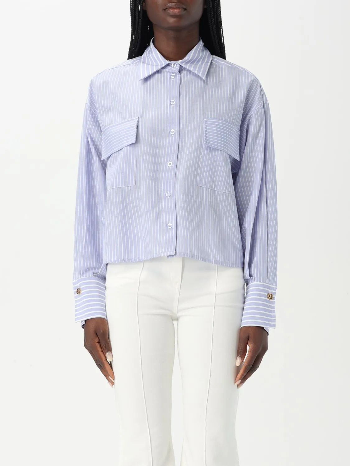 Camicia Twinset in misto cotone a righe