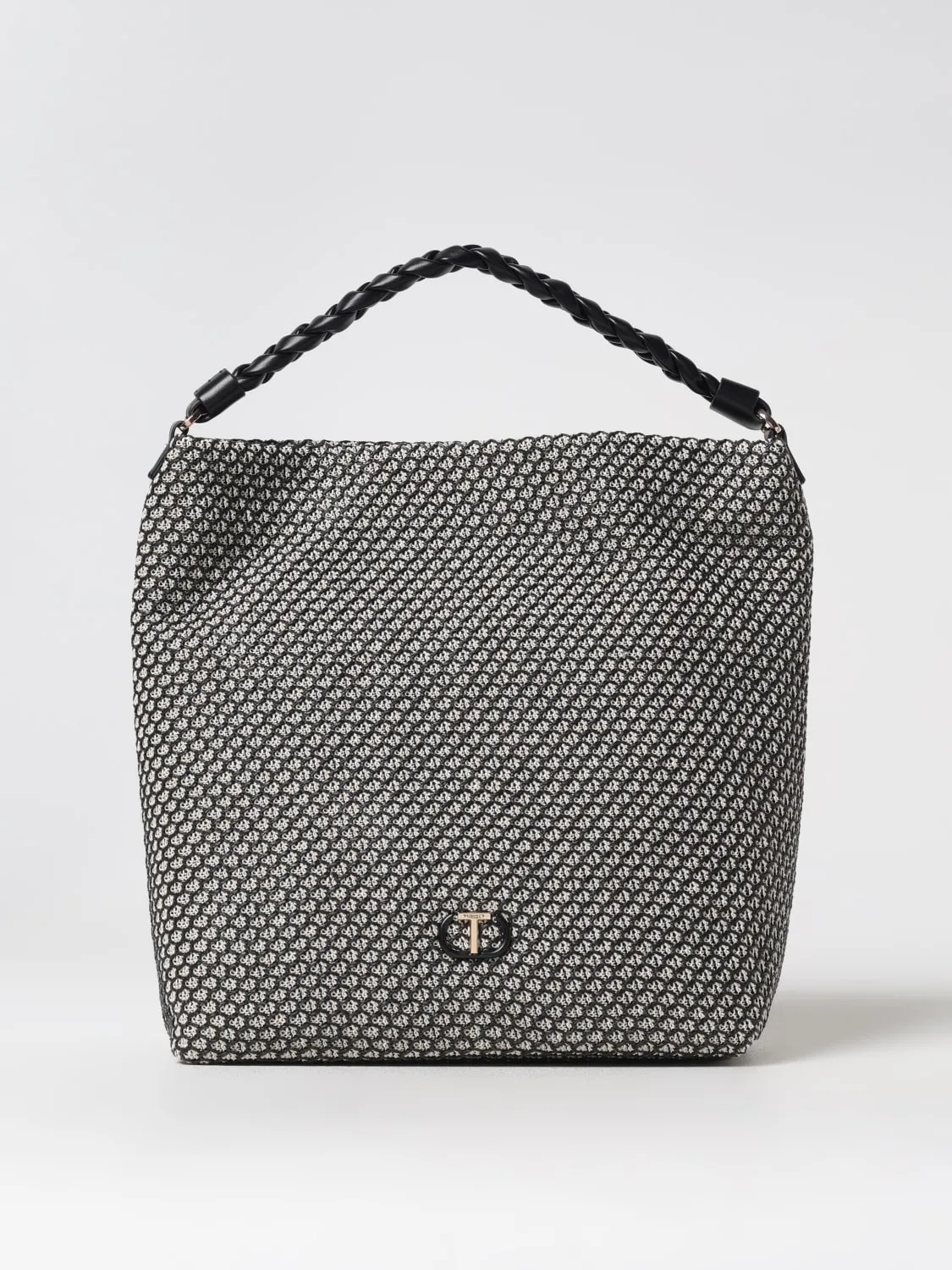 Borsa Breid Twinset in rafia e pelle sintetica