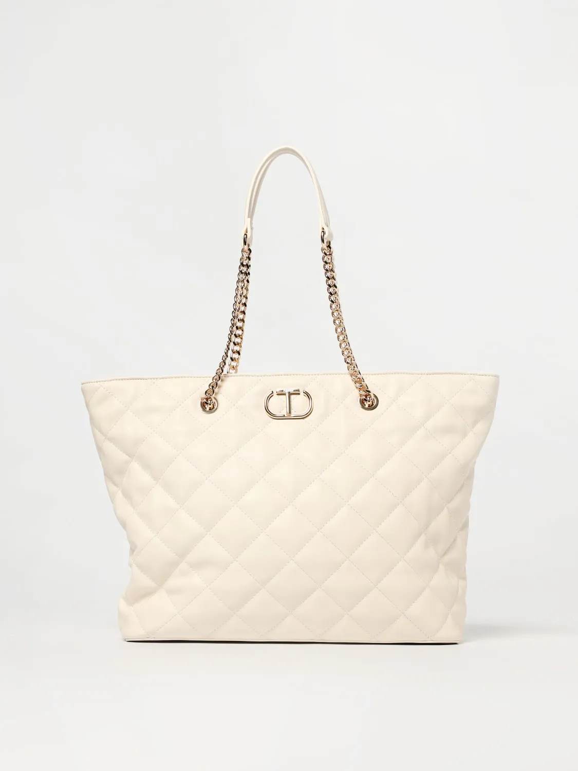 Borsa tote trapuntata Audrey Twinset con logo Oval T