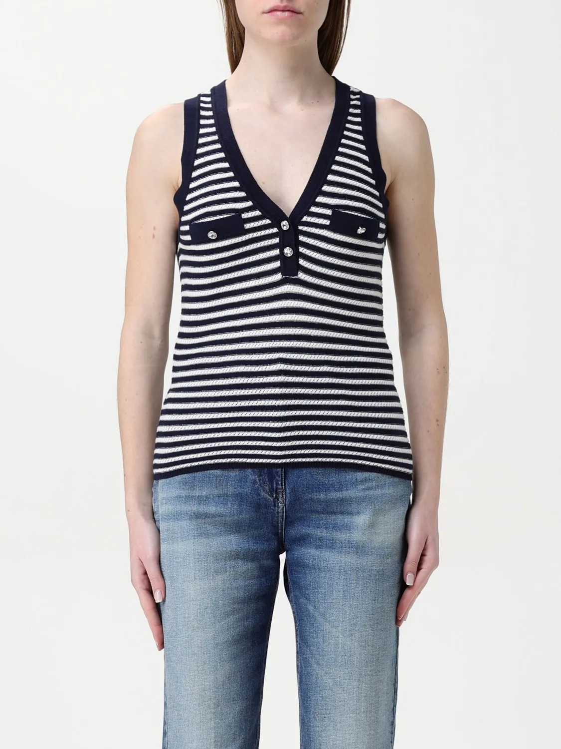 Top in cotone a righe Twinset - Actitude