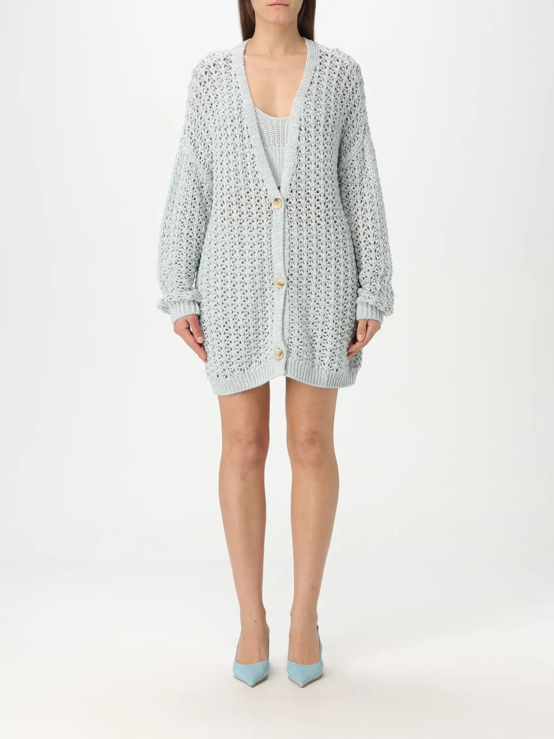 Cardigan Twinset - Actitude in maglia di misto cotone