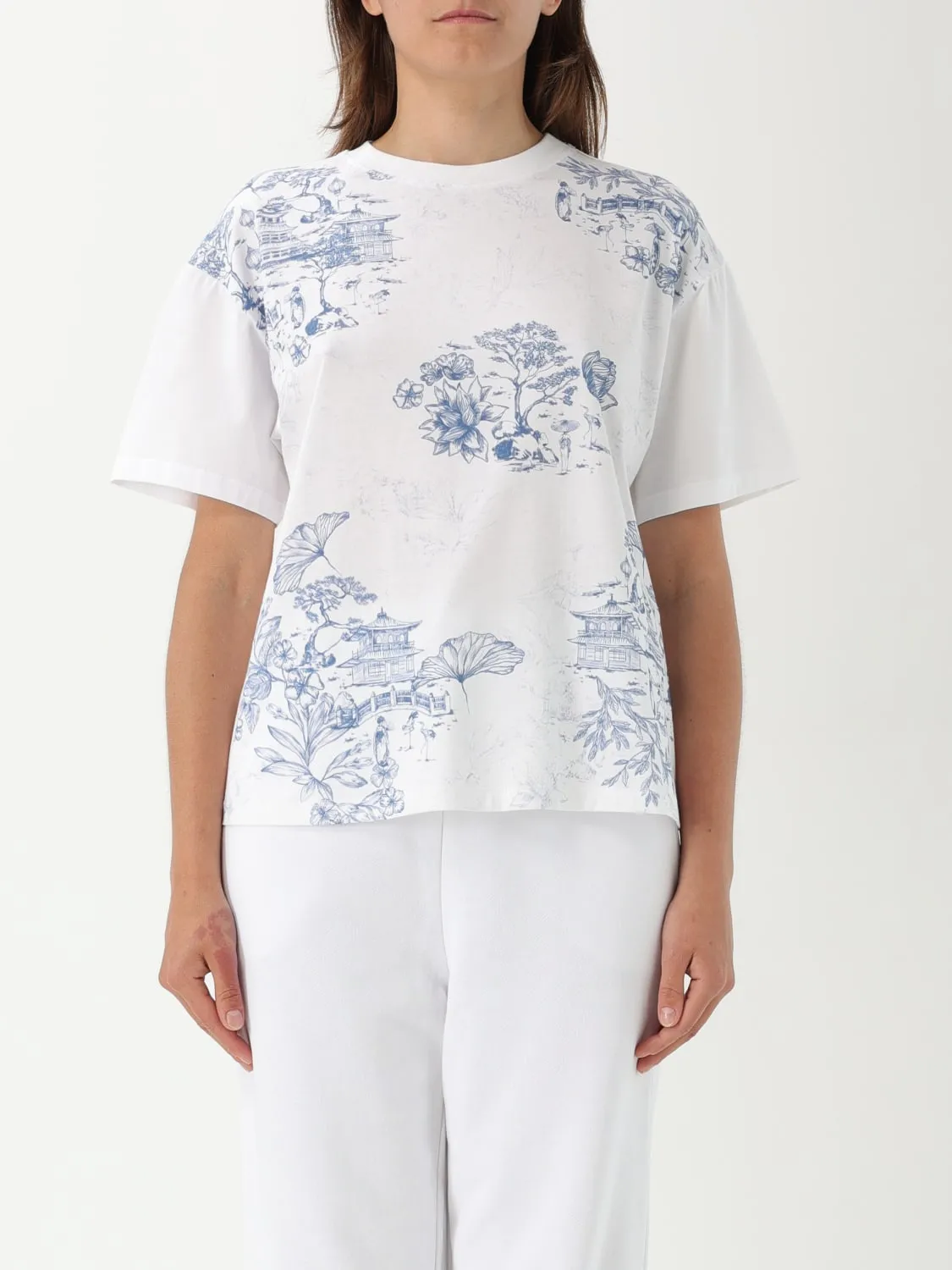 Felpa con cappuccio stampata Twinset Actitude