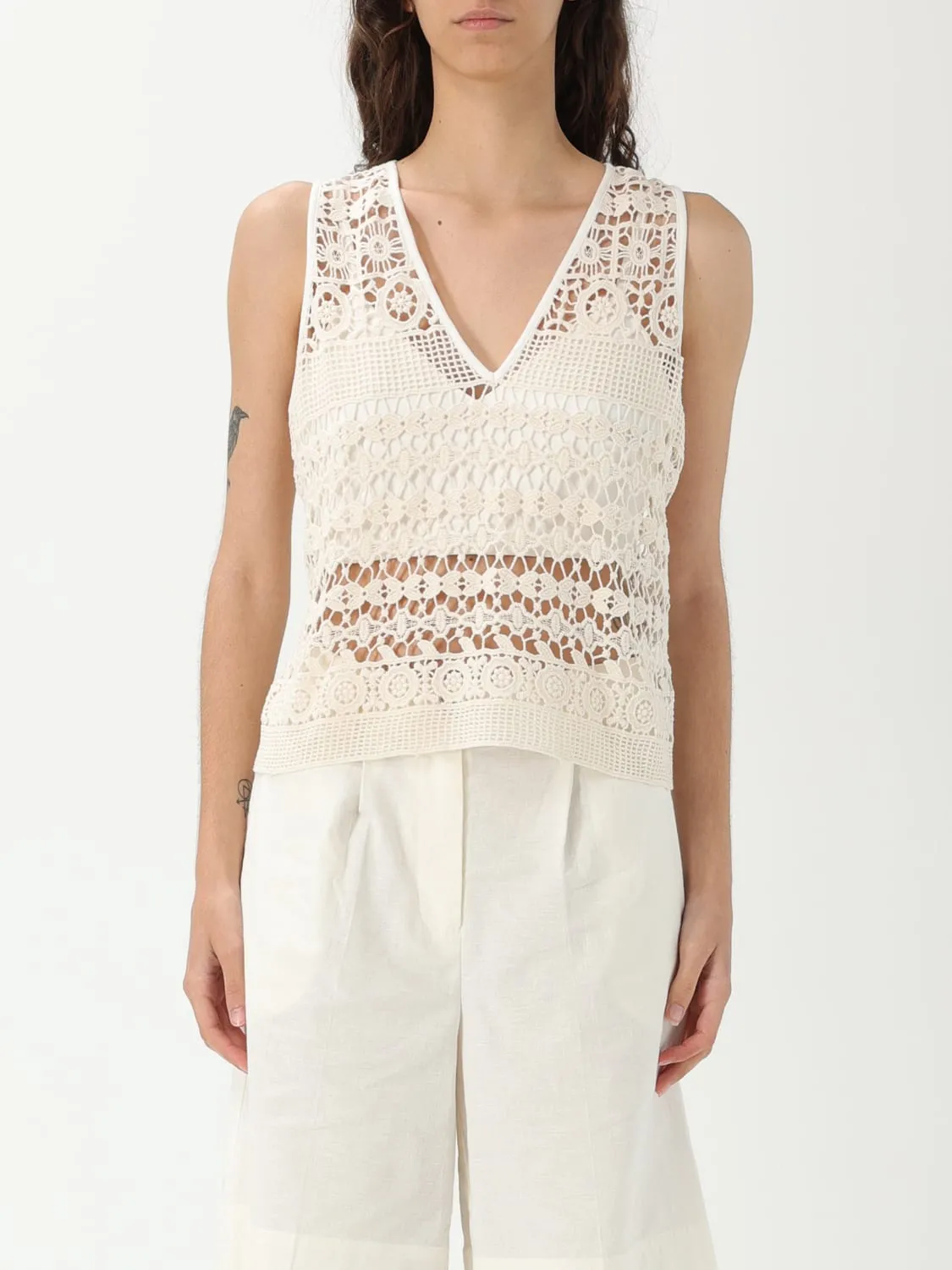 Top Twinset Actitude in macramè