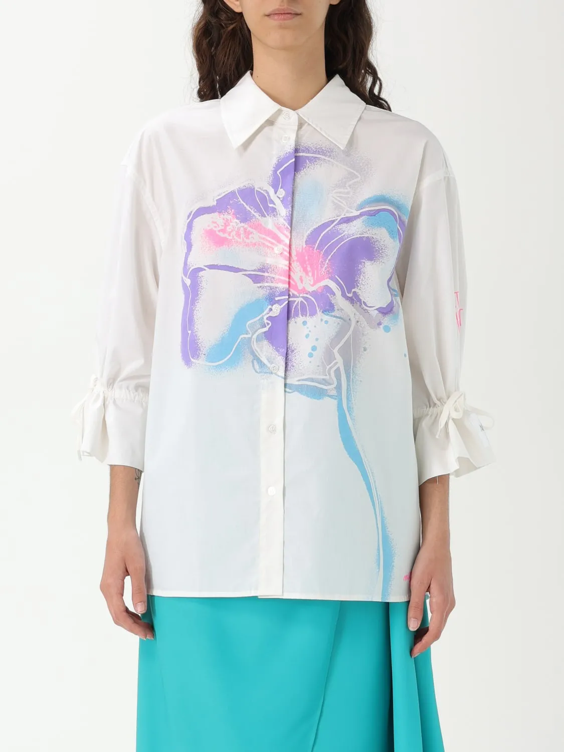 Camicia Twinset Actitude in cotone con stampa floreale