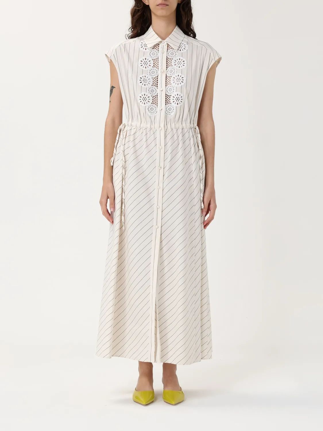 Abito chemisier Twinset Actitude in misto cotone