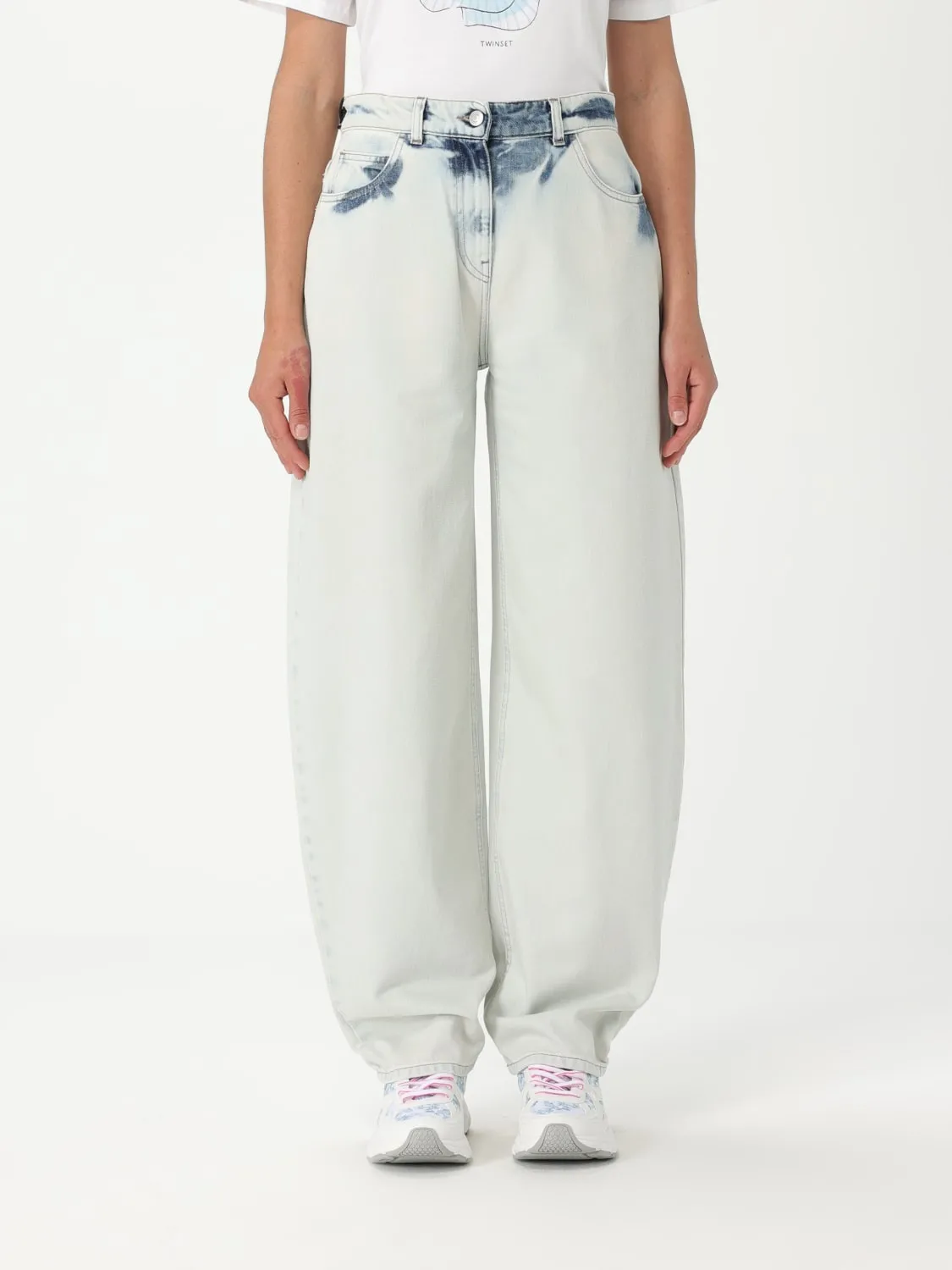 Jeans baggy Twinset Actitude in denim