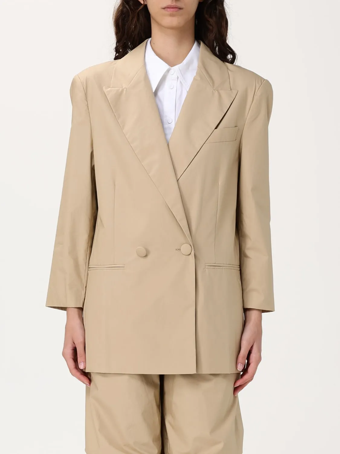 Blazer a doppiopetto in cotone Twinset Actitude