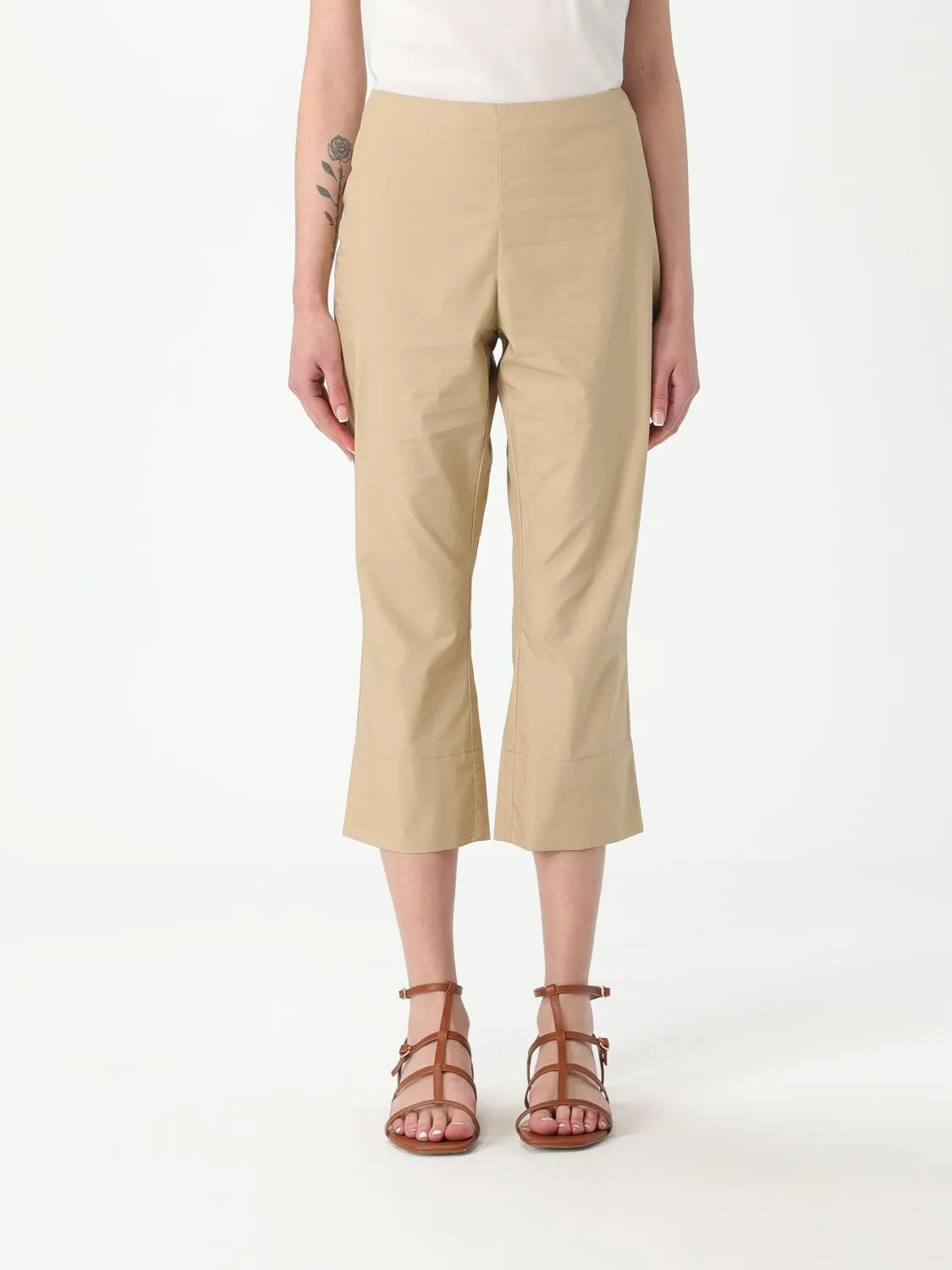 Pantalone cropped Twinset Actitude in cotone
