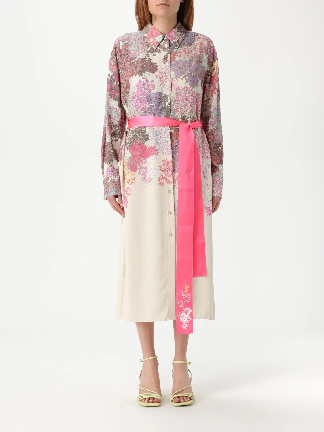 Abito chemisier Twinset Actitude in crêpe