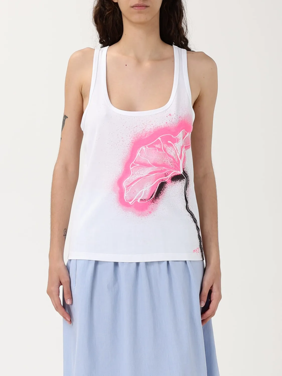 Canotta Twinset Actitude in cotone con stampa