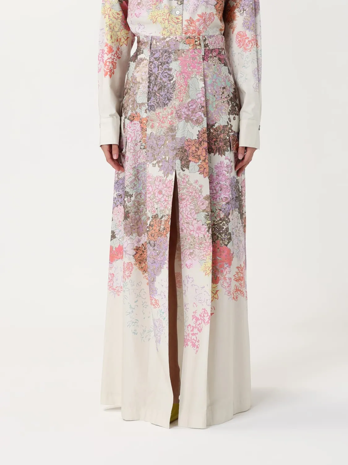 Gonna in cotone floreale Twinset Actitude