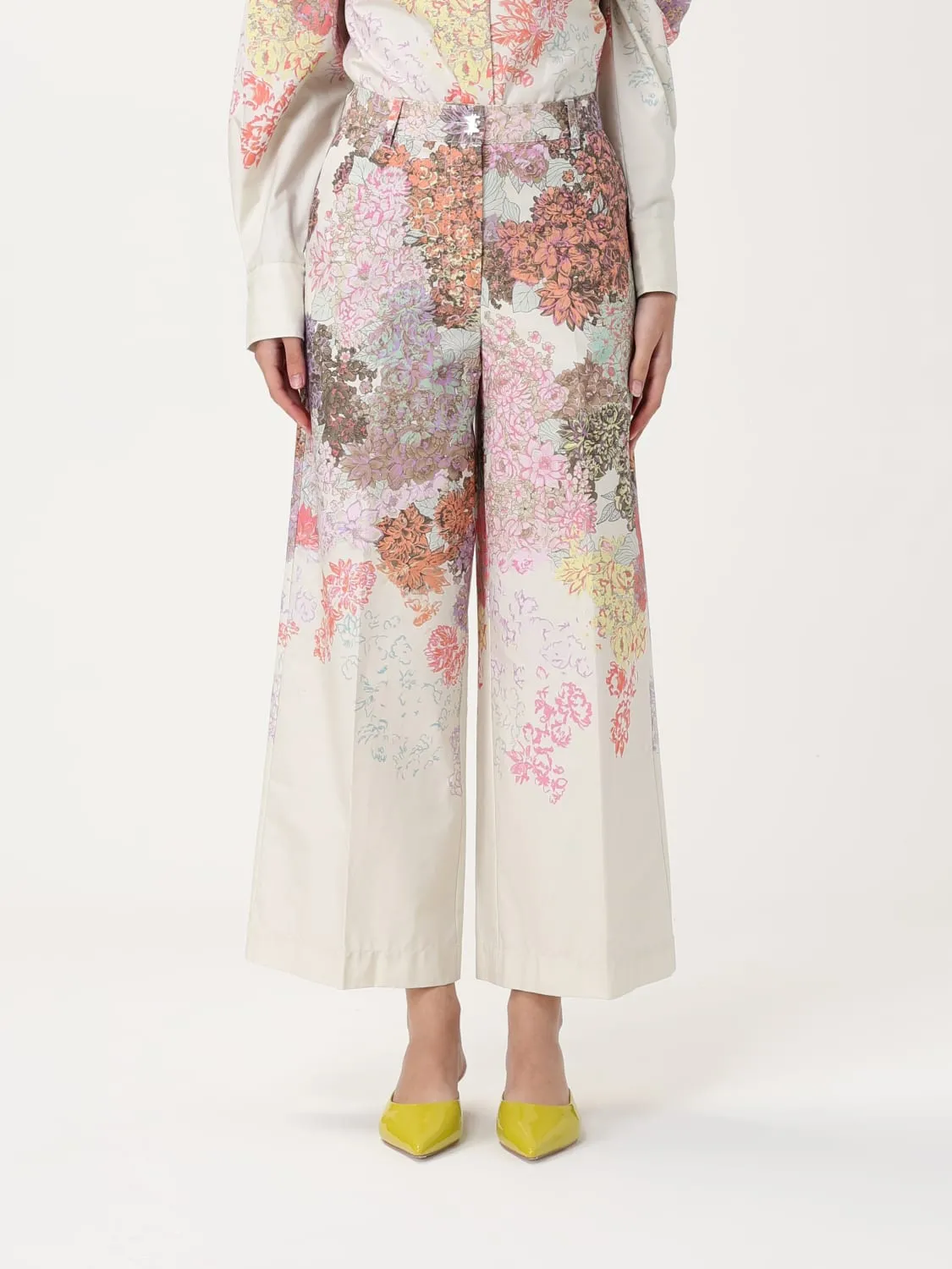 Pantalone Twinset Actitude in cotone stampato