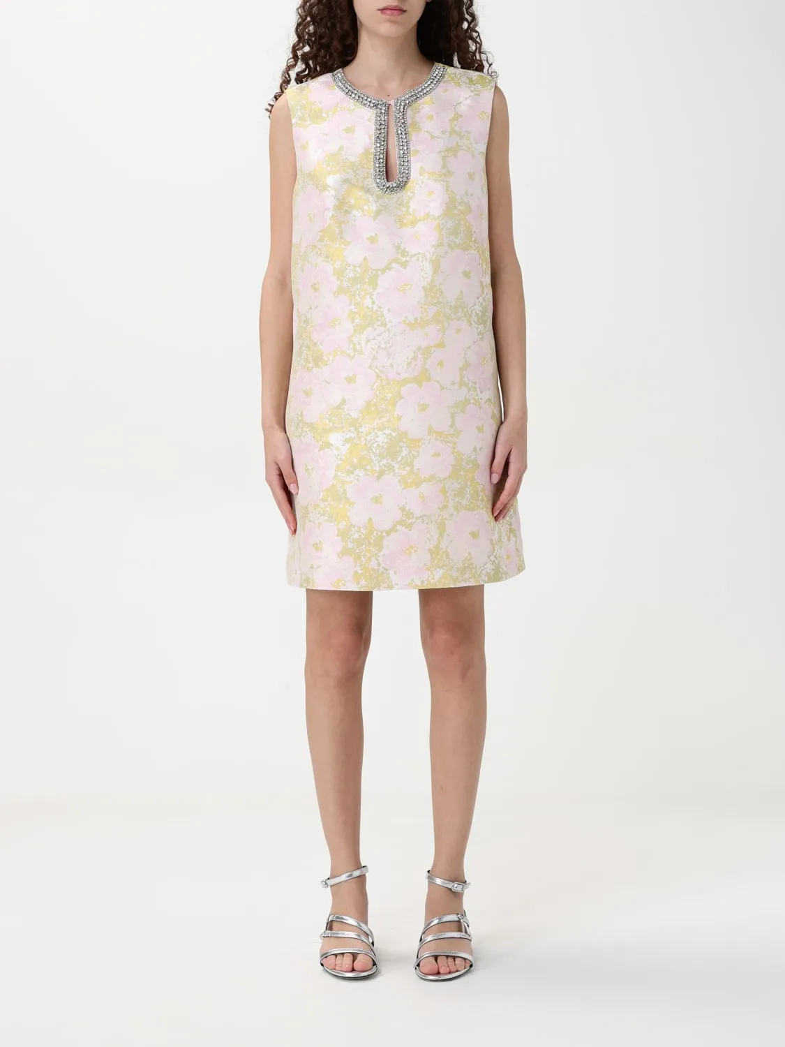 Abito Twisnet Actitude in crêpe con stampa floreale