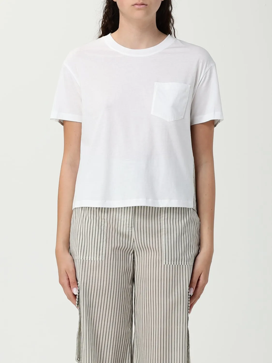 T-shirt Twinset Actitude in cotone a righe