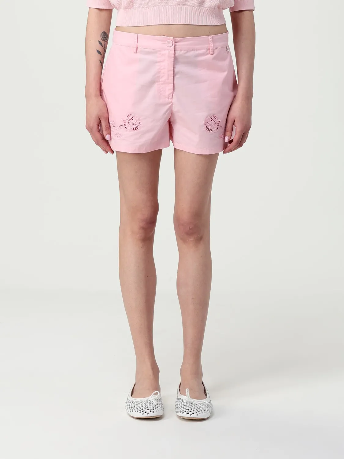 Pantaloncino Twinset Actitude in cotone con inserti