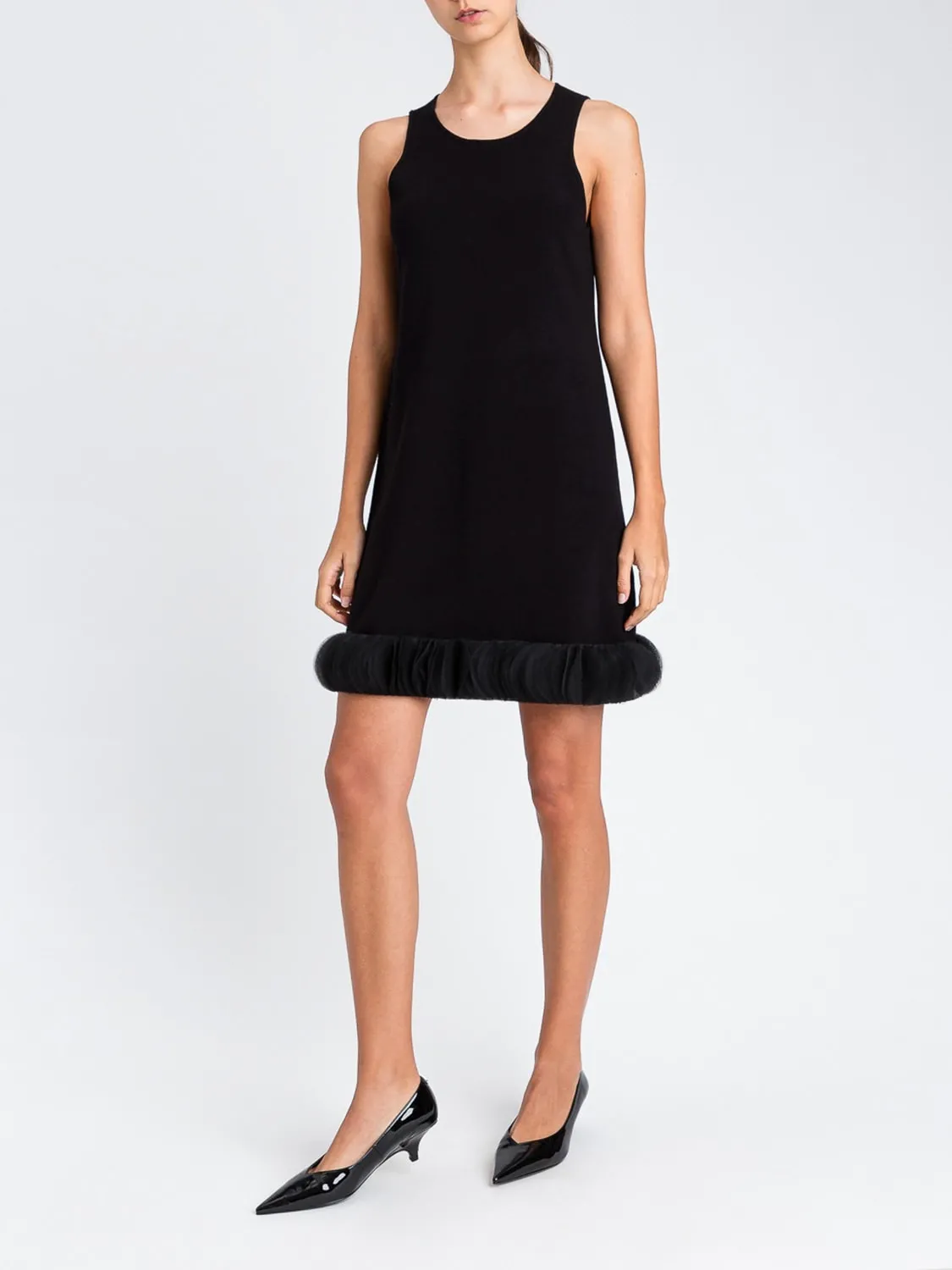 Abito mini con balza in tulle Twinset Actitude