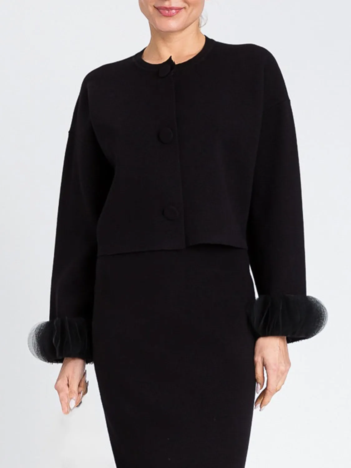 Giacca Twinset Actitude in maglia e organza