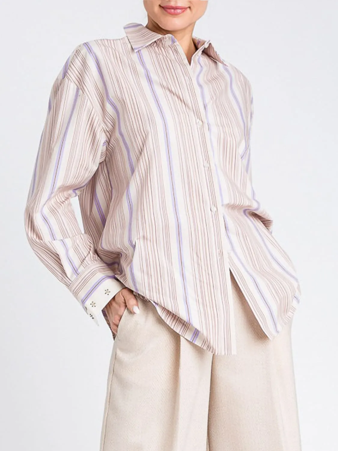 Camicia Twinset Actitude in cotone a righe