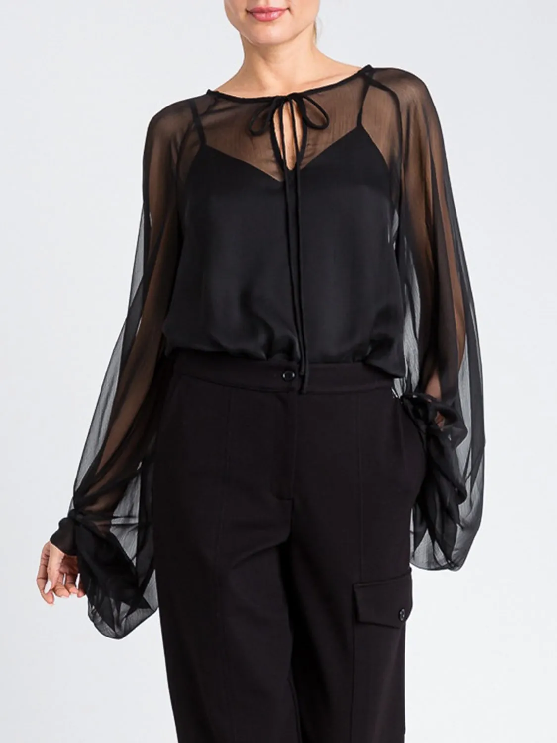 Blusa Twinset Actitude in crêpe