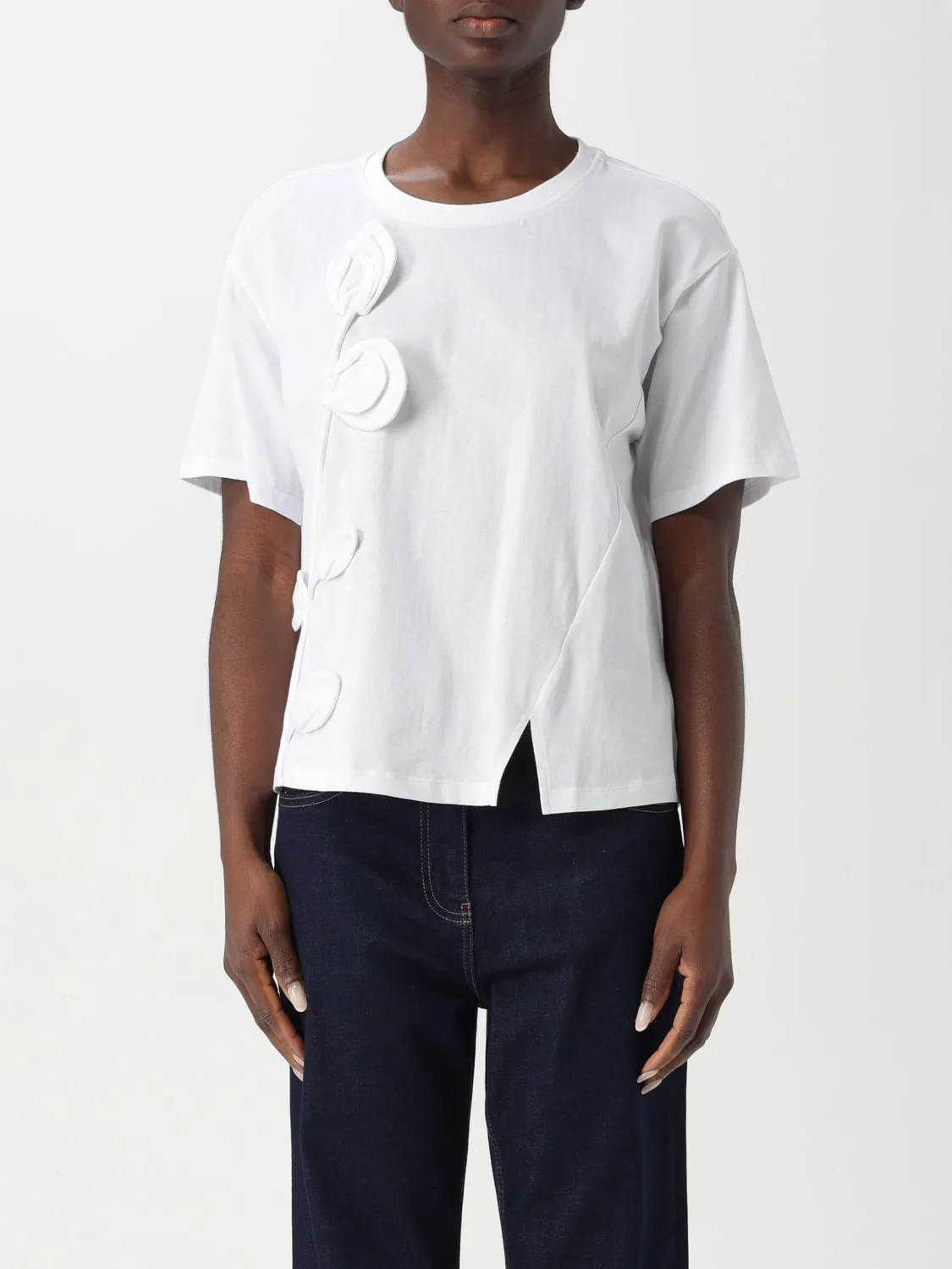 T-shirt in cotone con fiori Twinset - Actitude