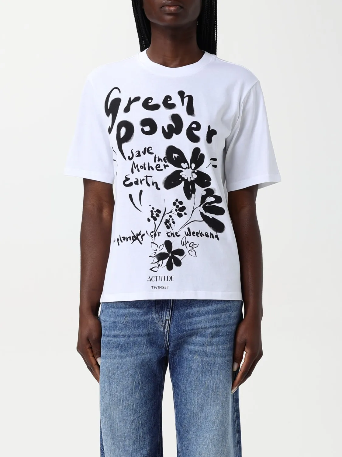 T-shirt in cotone stampata Twinset - Actitude