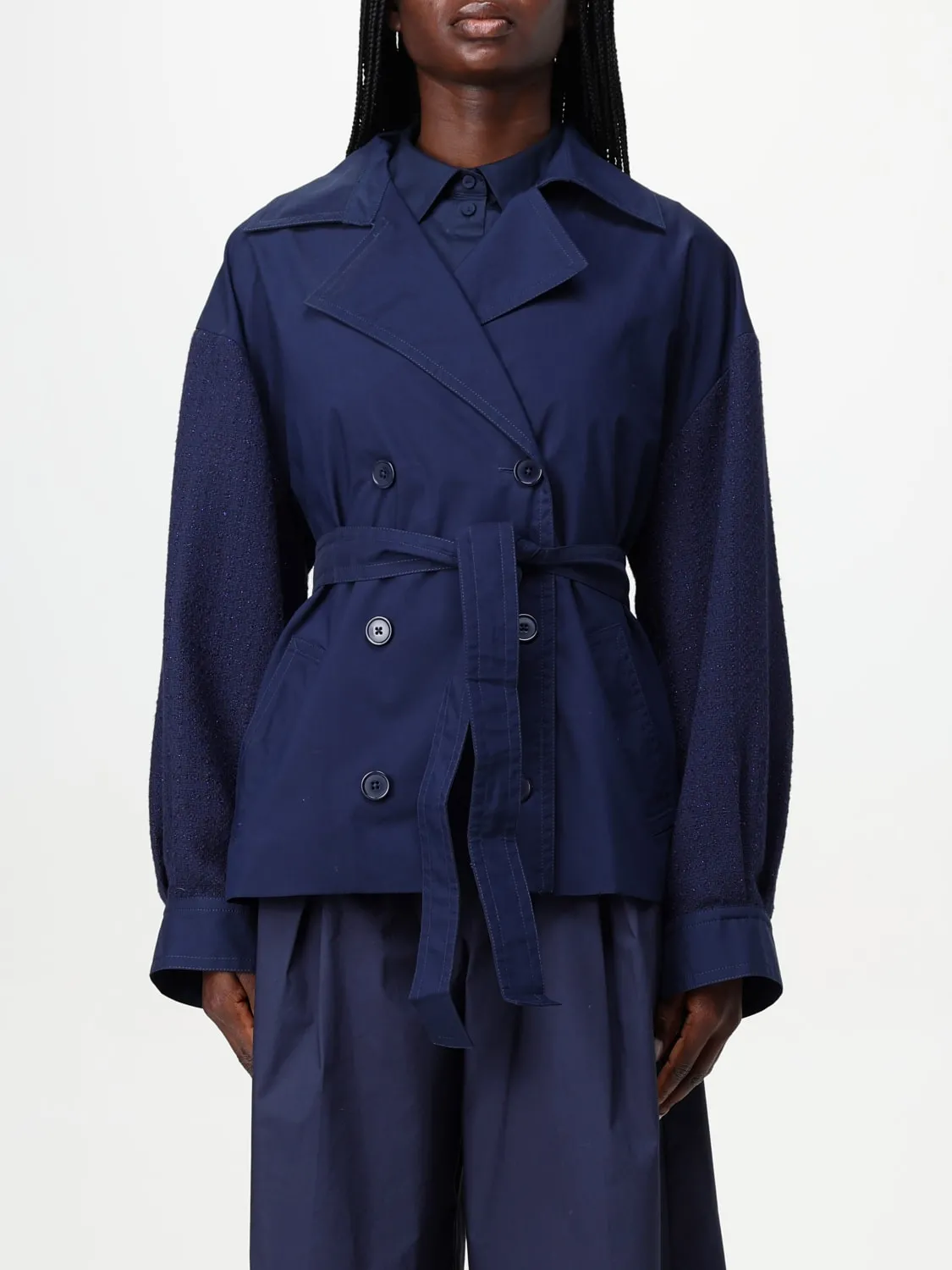 Trench doppiopetto Twinset - Actitude in misto cotone