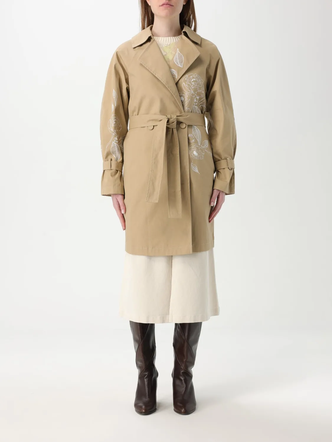 Cappotto a vestaglia in misto cotone Twinset - Actitude