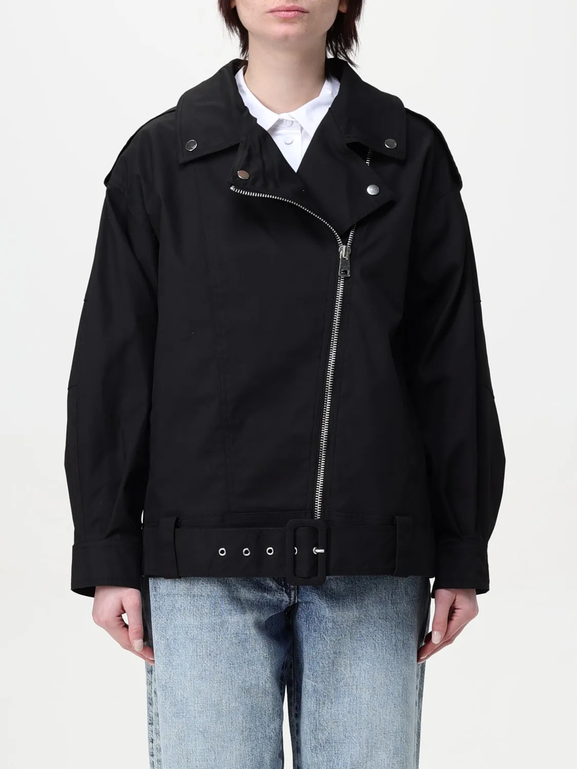 Giacca biker Twinset - Actitude in misto cotone