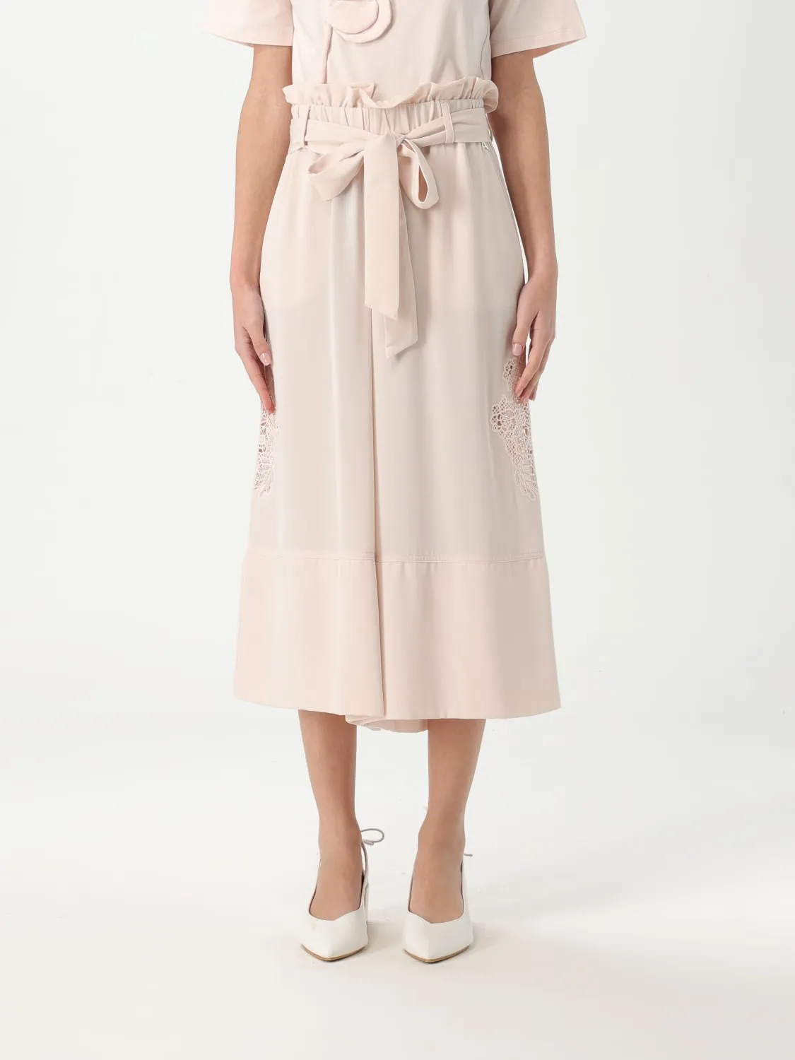 Pantalone cropped Twinset - Actitude in crêpe