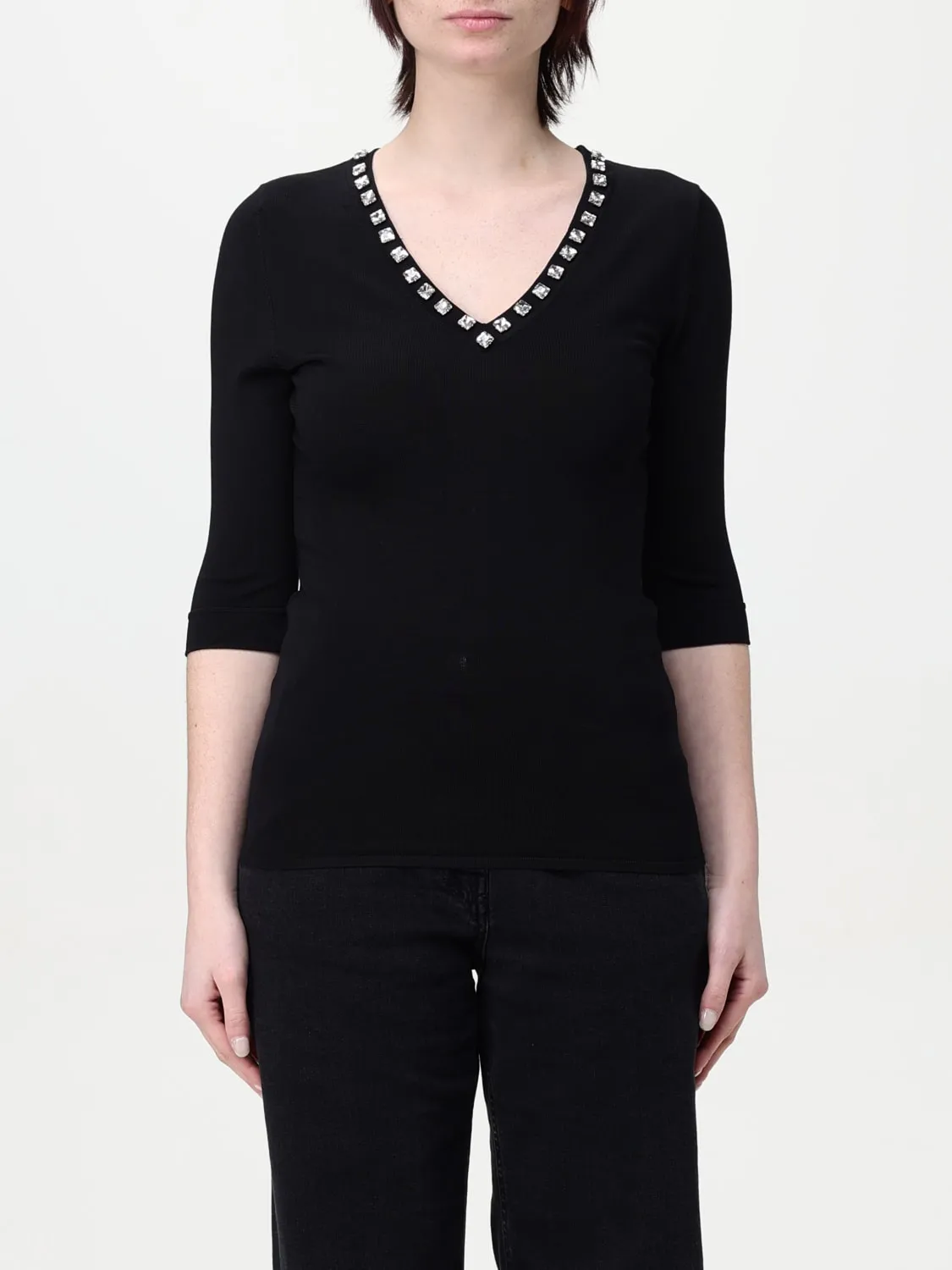 Maglia fitted con strass Twinset - Actitude