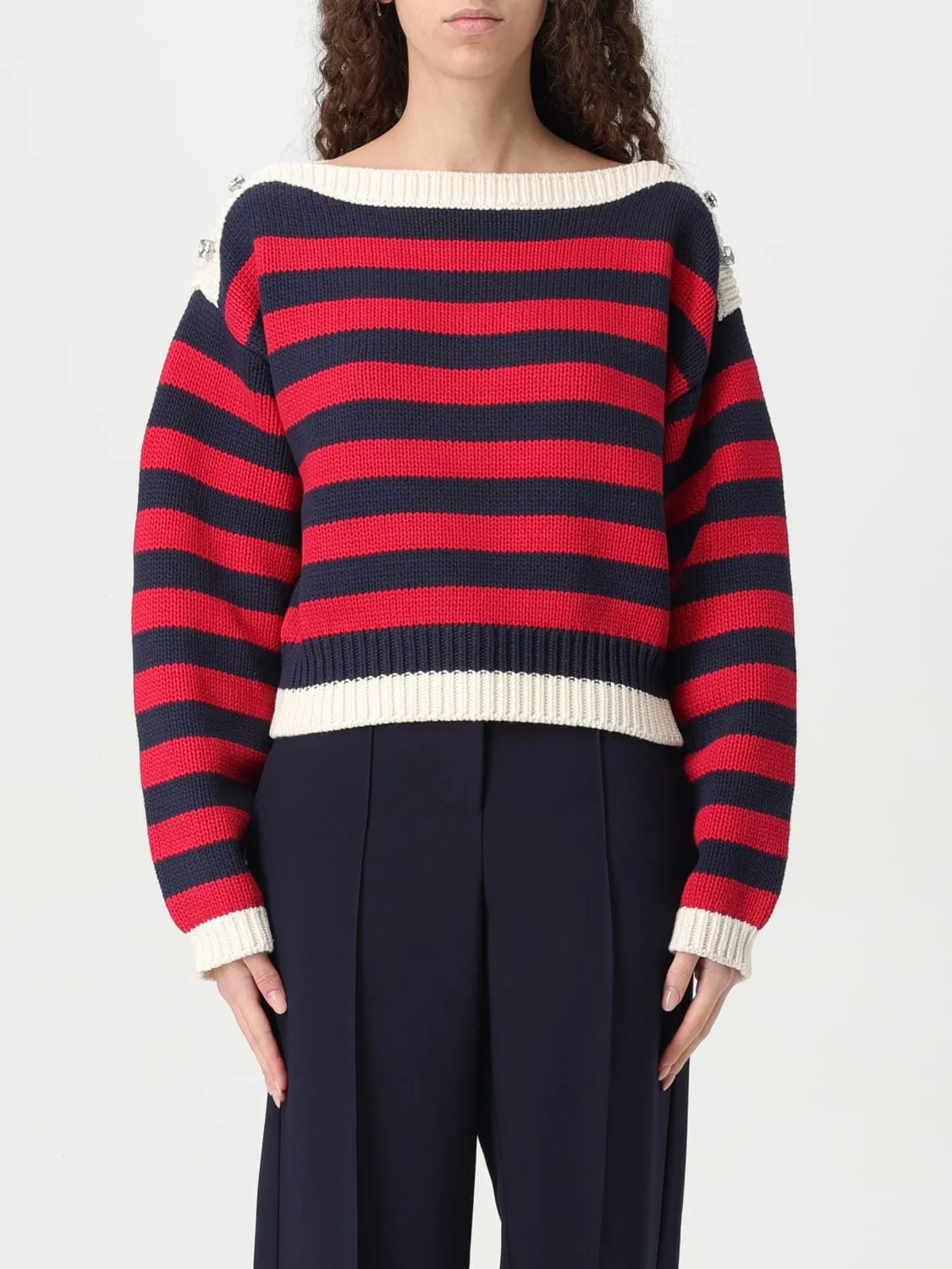 Pullover Twinset - Actitude in misto cotone a righe