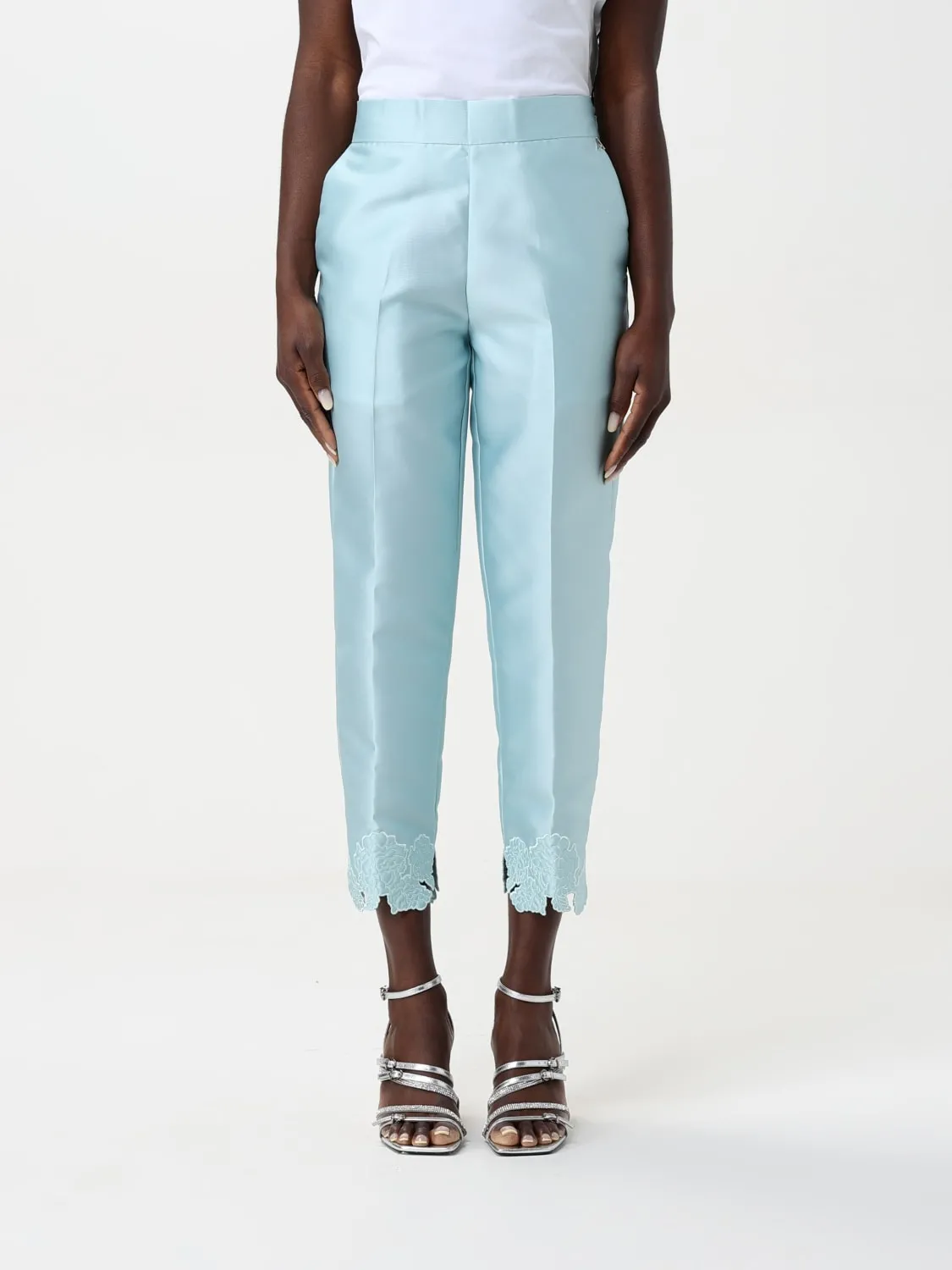 Pantalone Twinset - Actitude in raso con inserti