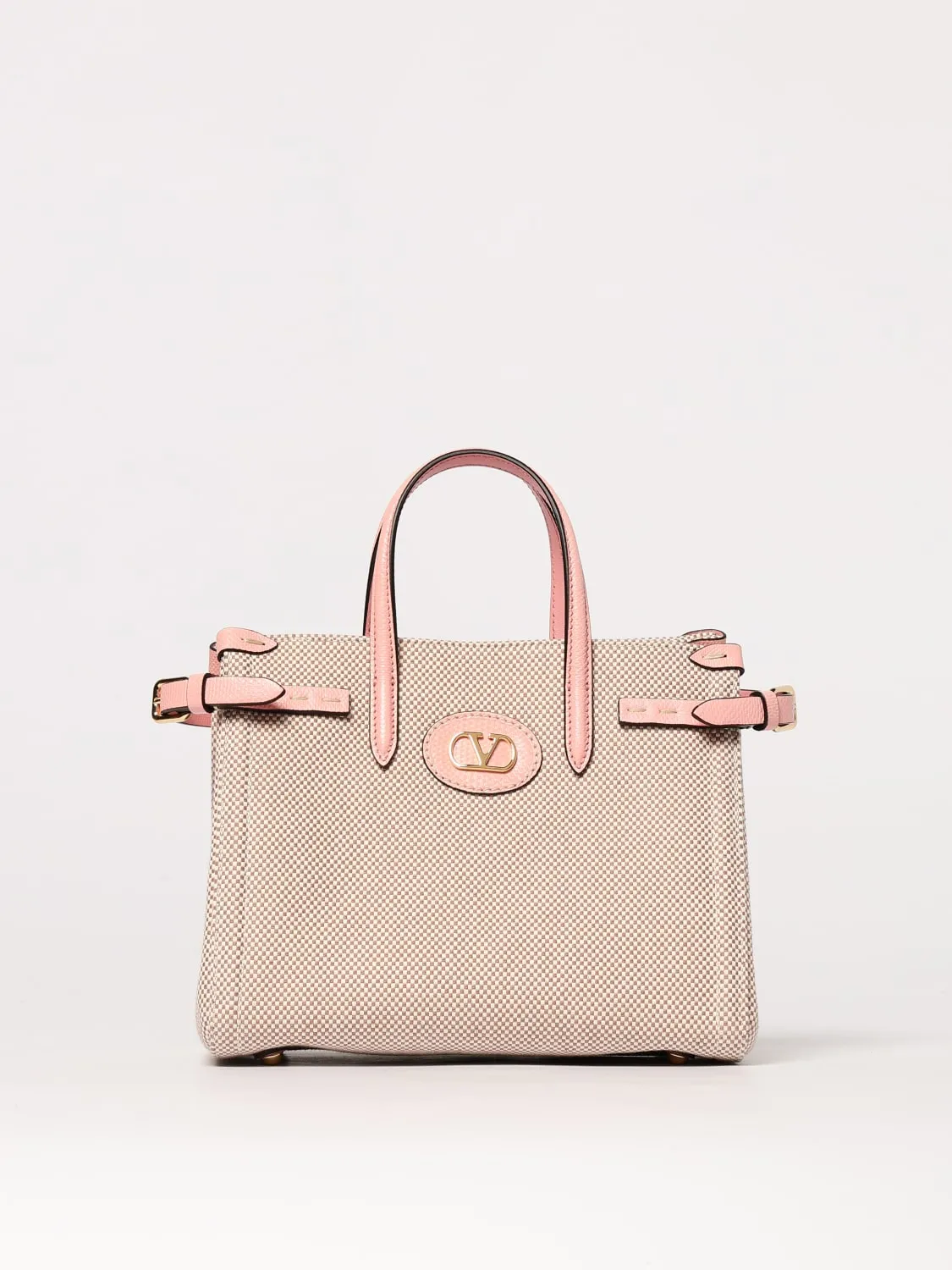 Borsa Antibes Small Valentino Garavani in canvas e pelle a grana