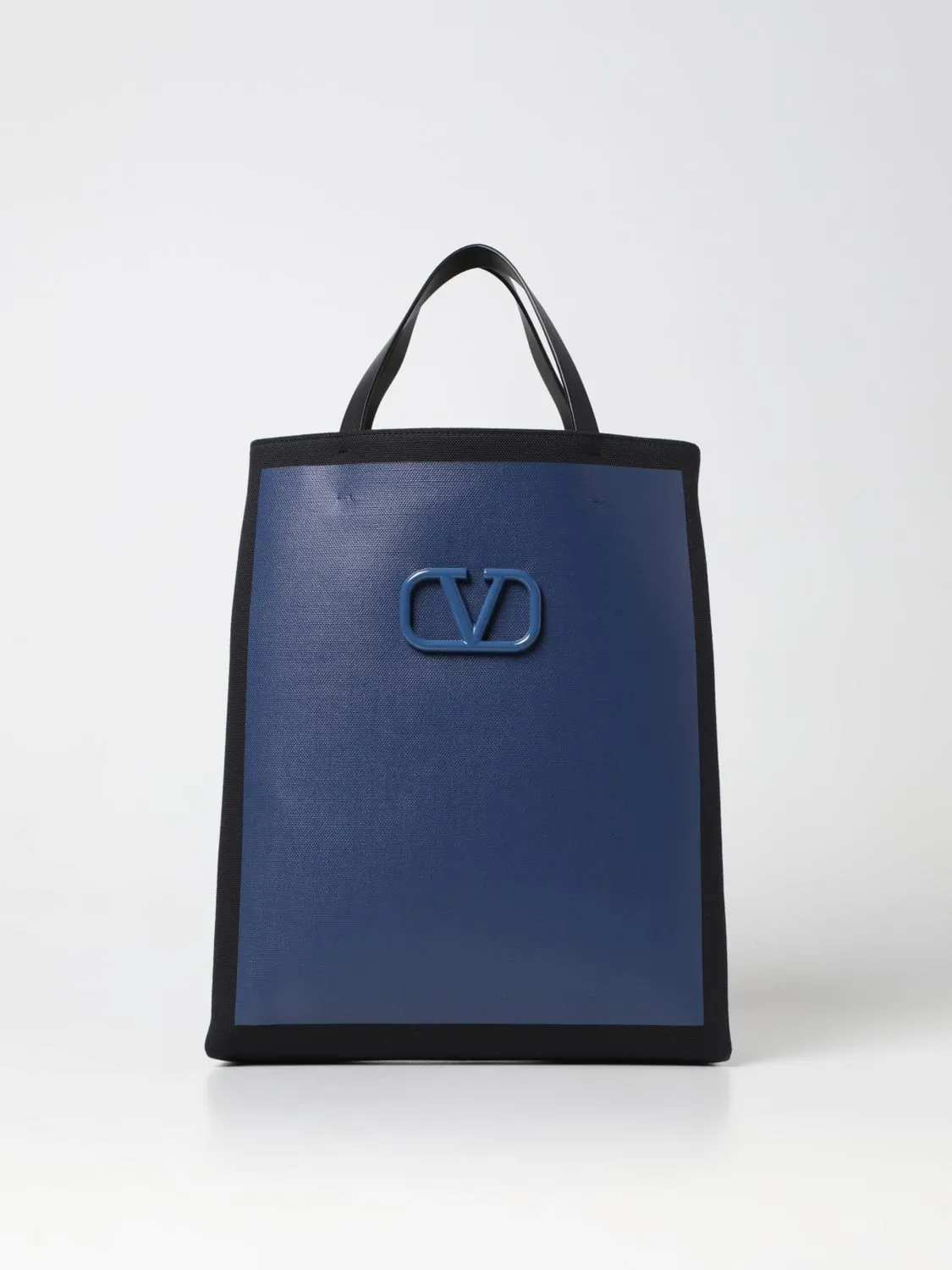 Borsa a mano tote in cotone e lino Valentino Garavani