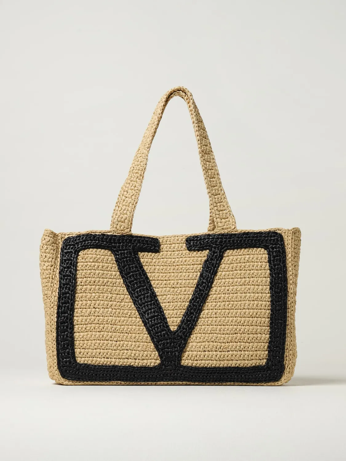 Borsa Viva Superstar Crochet Valentino Garavani in rafia