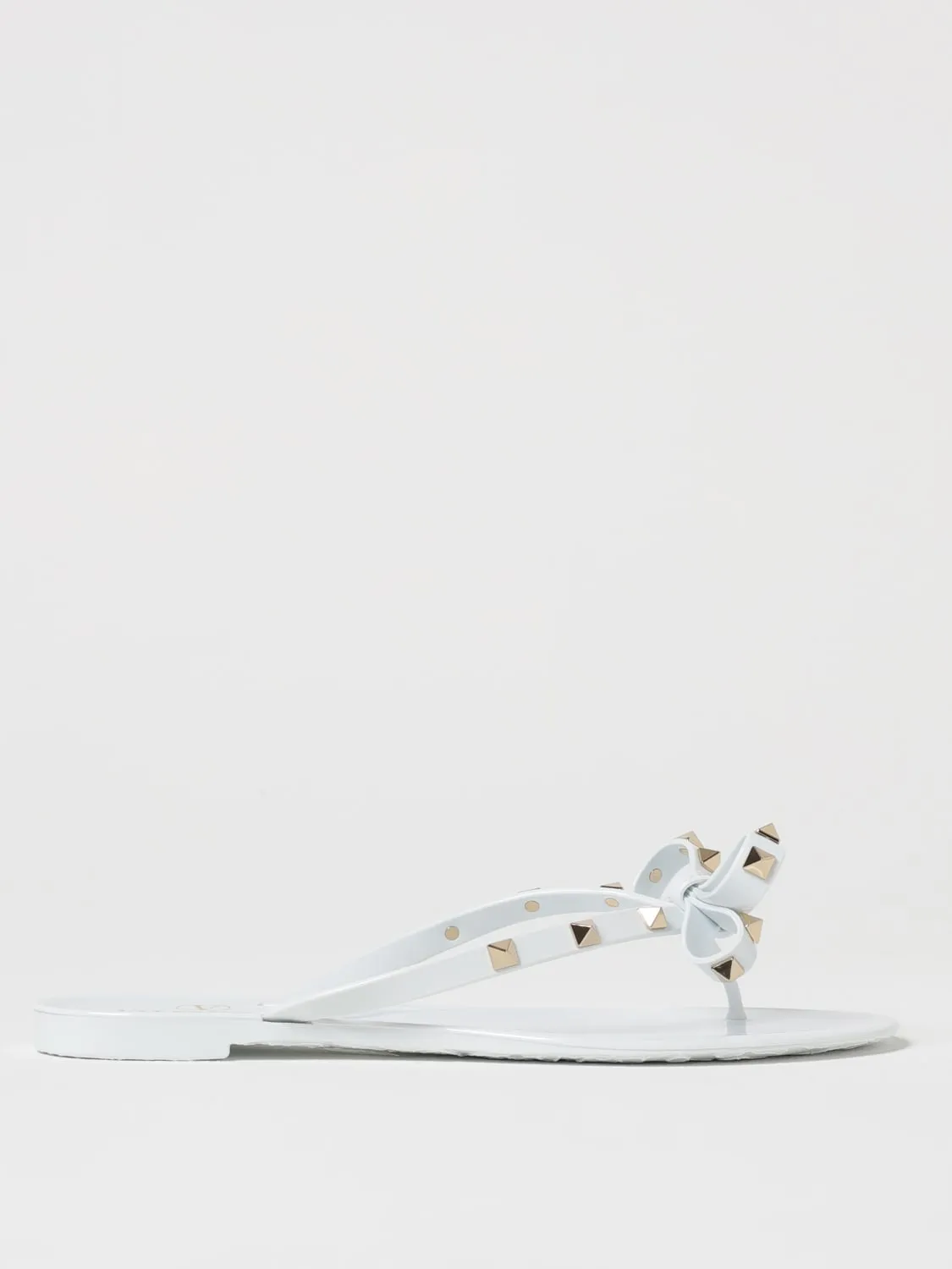 Infradito Rockstud Valentino Garavani in gomma con fiocco