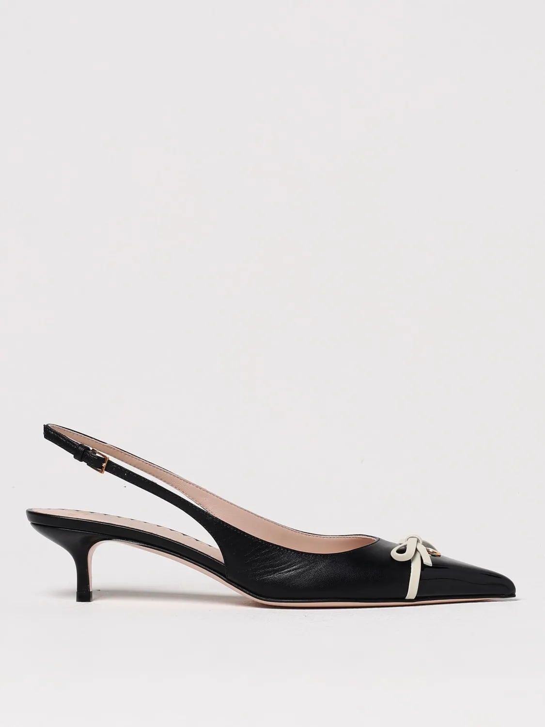 Slingback VLogo Signature Valentino Garavani in nappa e vernice con fiocco