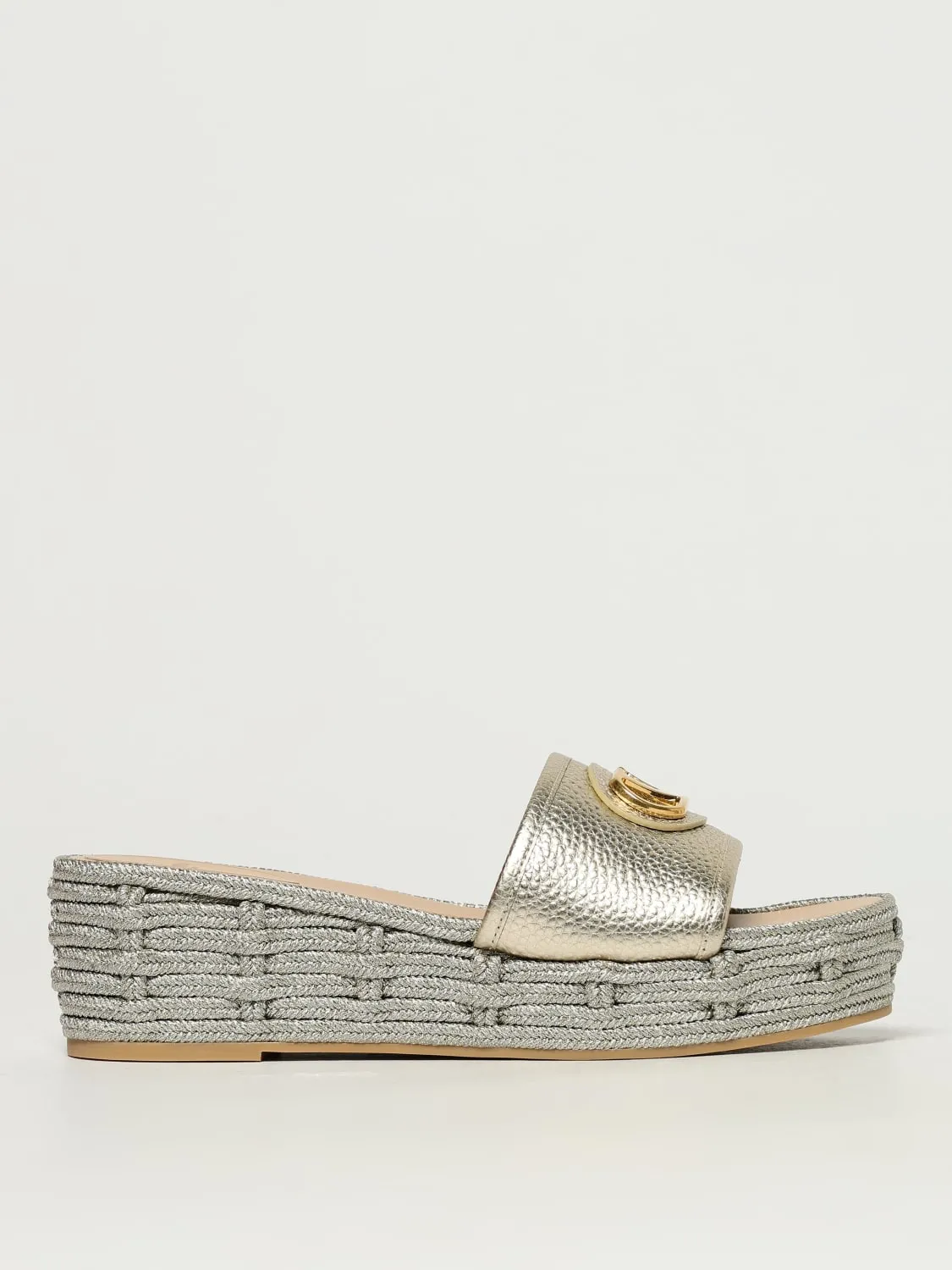 Sandalo Valentino Garavani in pelle laminata a grana