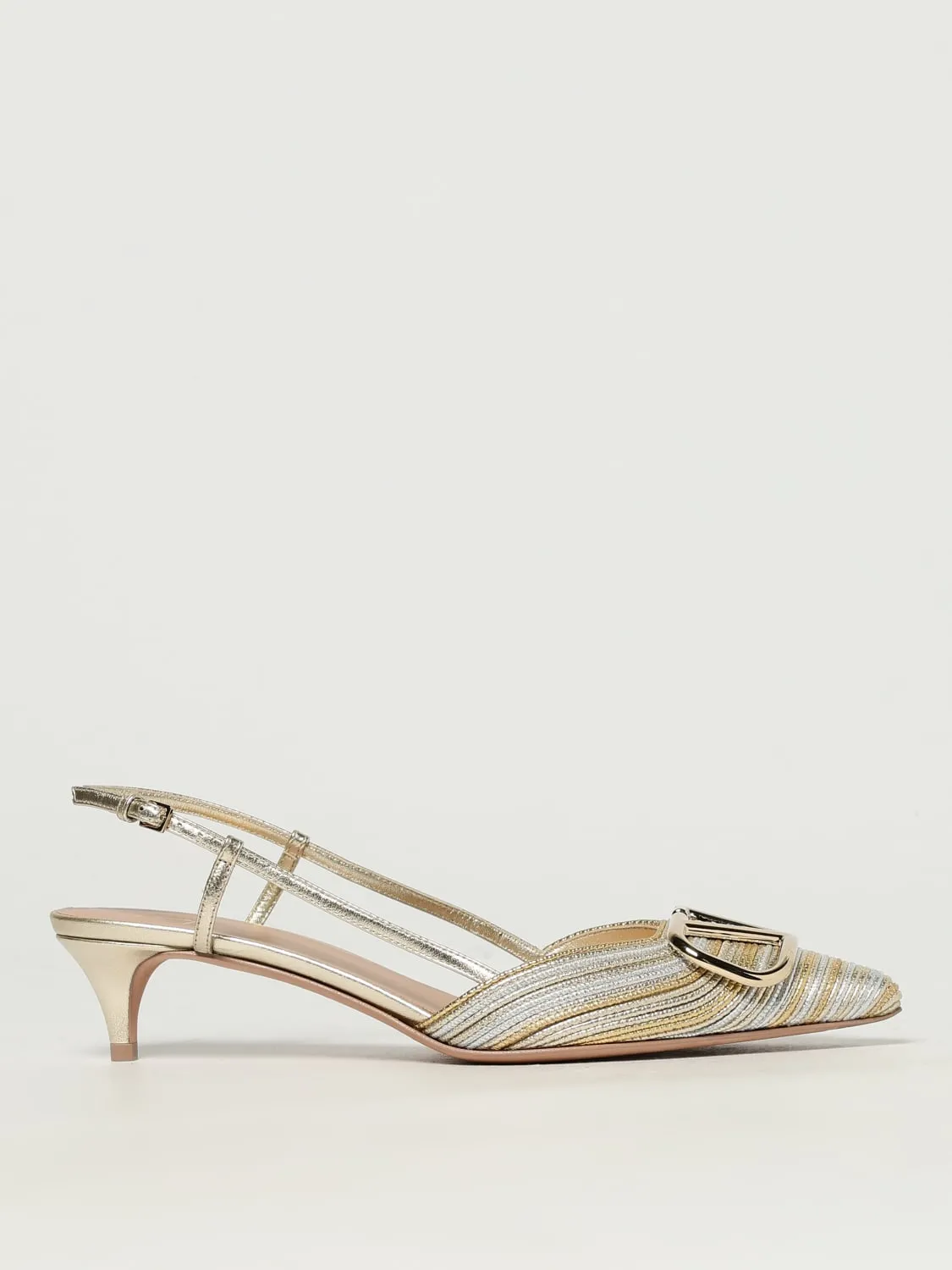 Slingback VLogo Signature Valentino Garavan in pelle laminata