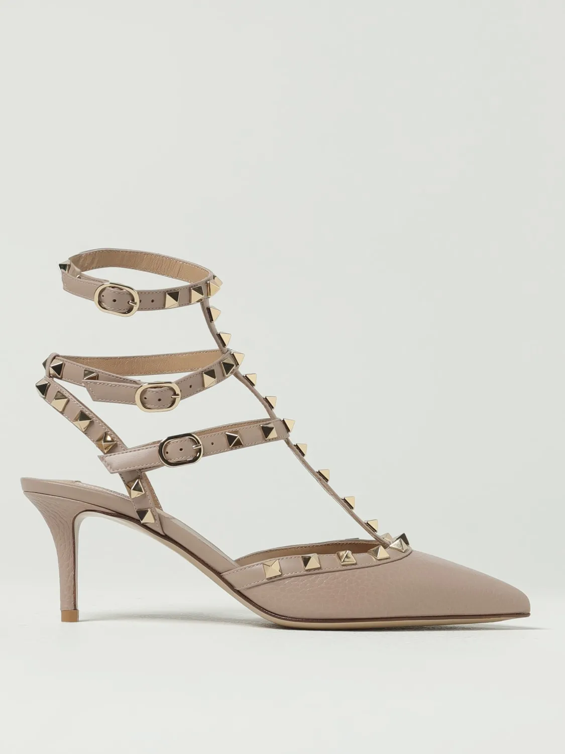 Pump Rockstud Valentino Garavani in pelle a grana