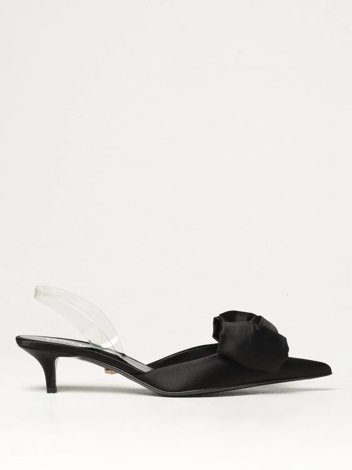 Slingback Alia Versace in misto seta