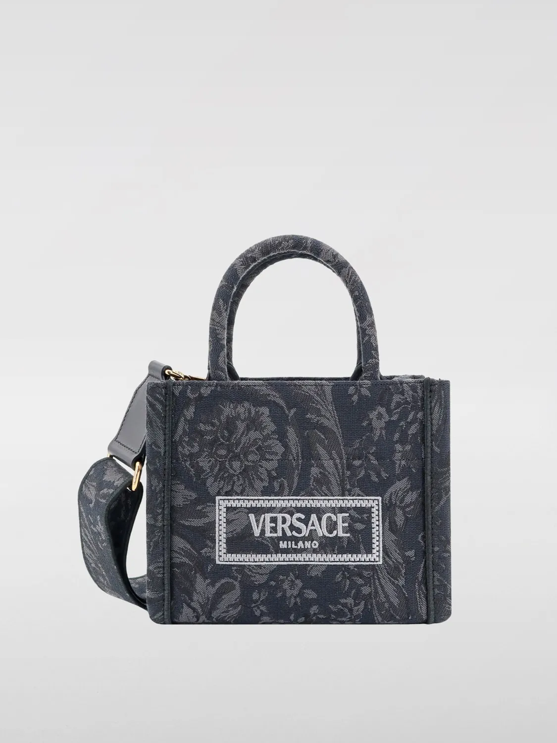 Borsa Baroque Athena Versace in cotone jacquard