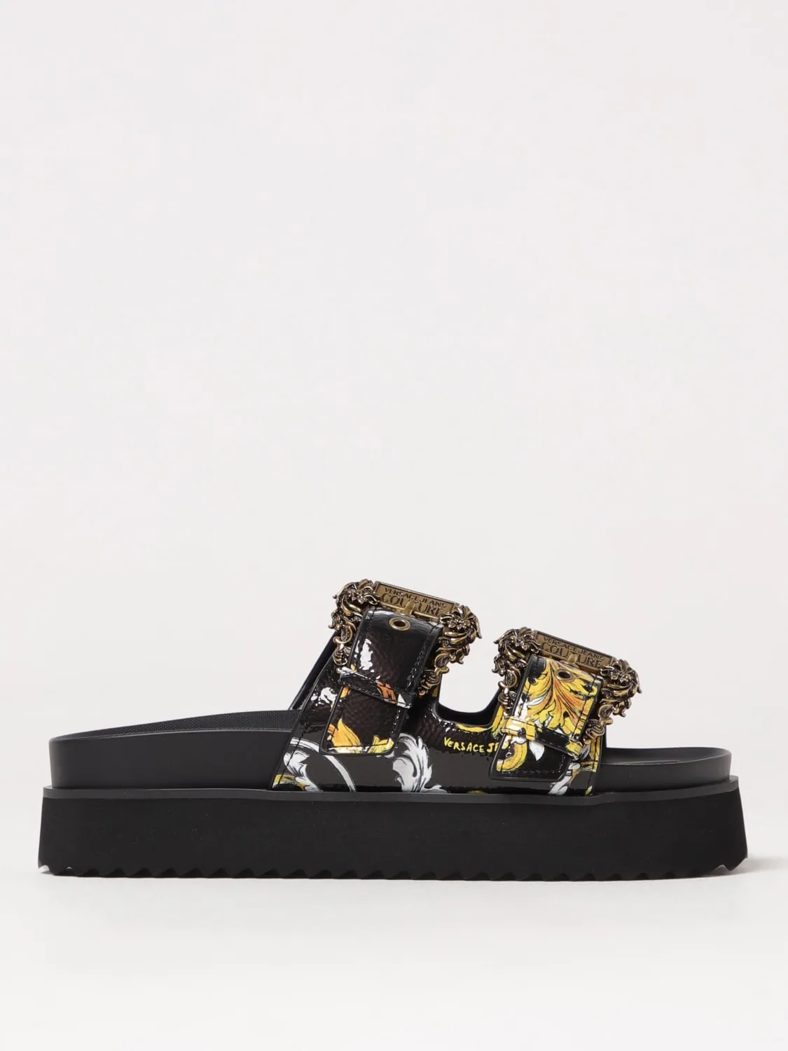 Sandalo Baroque Versace Jeans Couture in pelle sintetica stampata