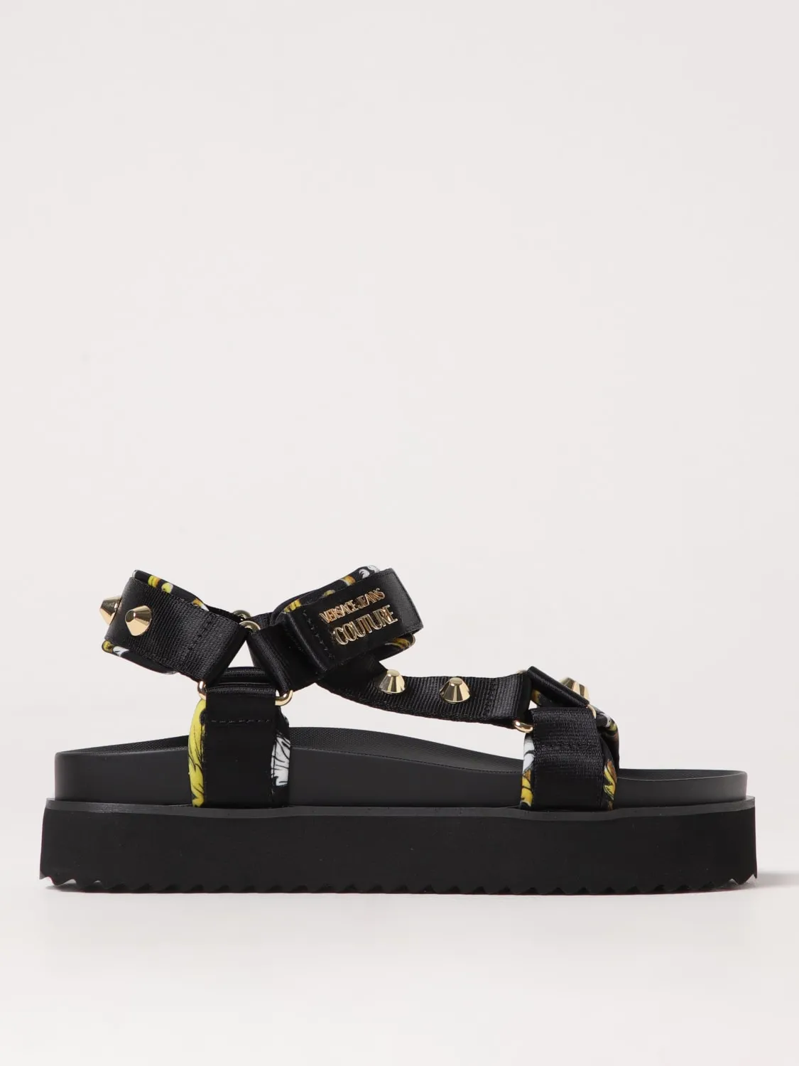 Sandalo Versace Jeans Couture in nylon con borchie