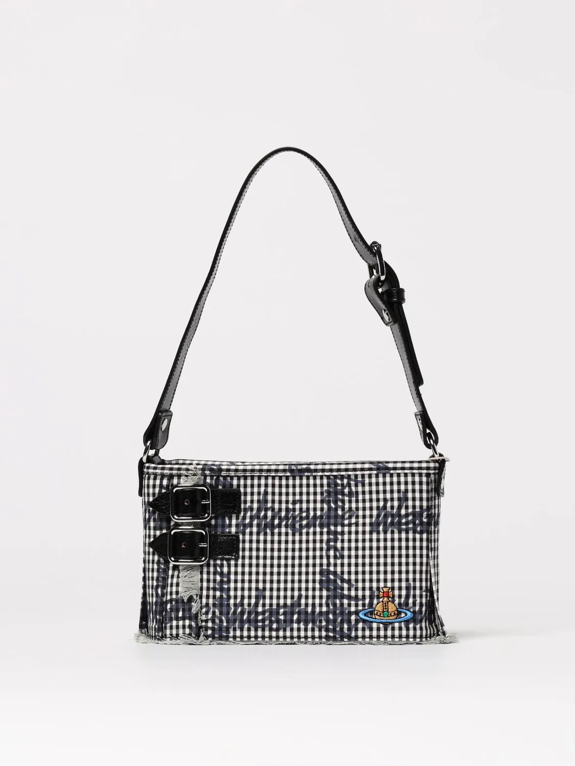 Borsa Heather Vivienne Westwood in vichy di cotone stampato